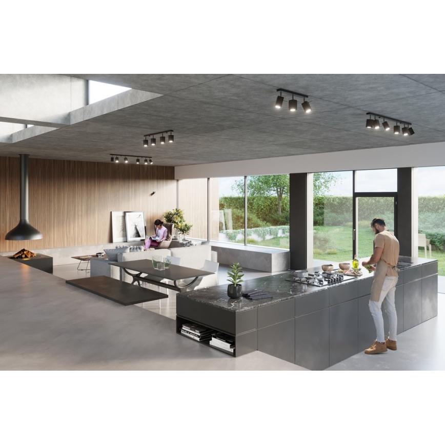 Lampa MERIDA 2 2xGU10/40W/230V melns