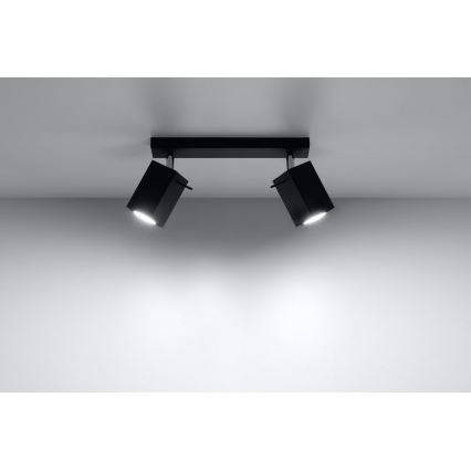 Lampa MERIDA 2 2xGU10/40W/230V melns