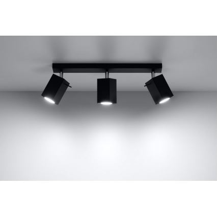 Lampa MERIDA 3 3xGU10/40W/230V melns