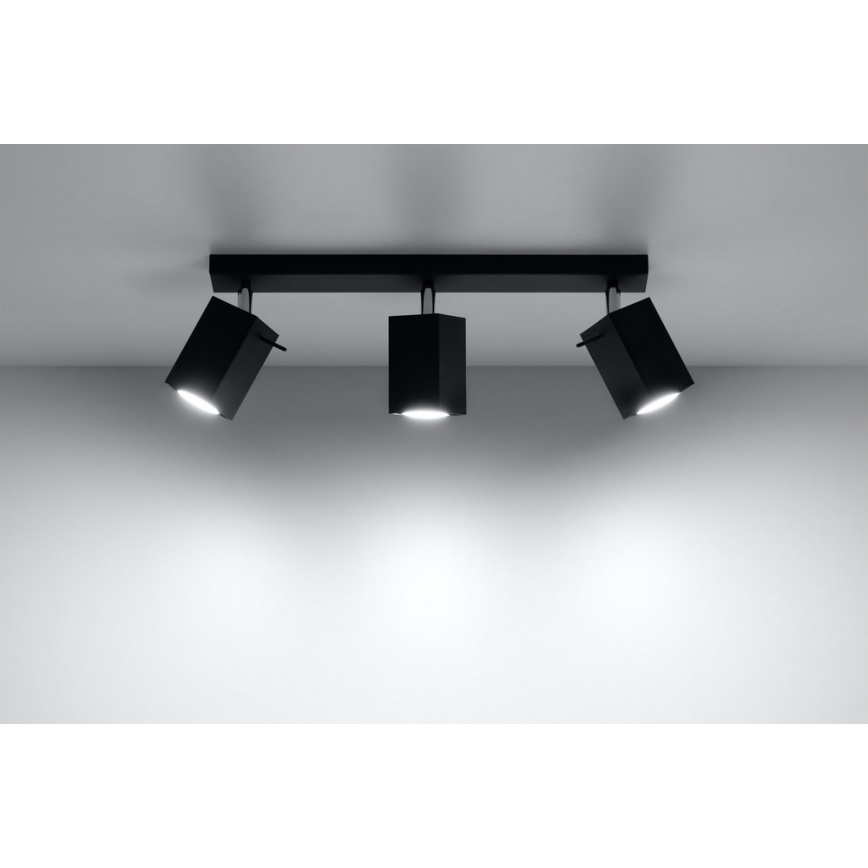 Lampa MERIDA 3 3xGU10/40W/230V melns