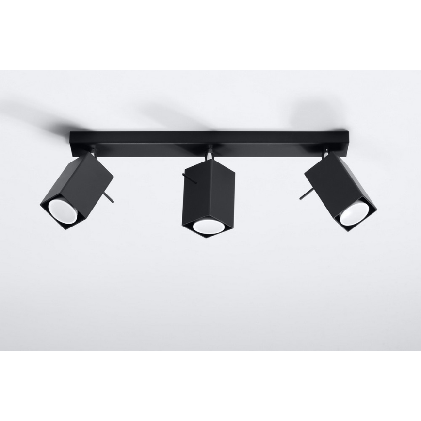 Lampa MERIDA 3 3xGU10/40W/230V melns