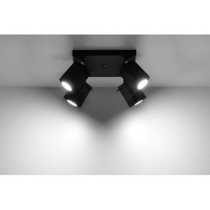 Lampa MERIDA 4 4xGU10/40W/230V melns