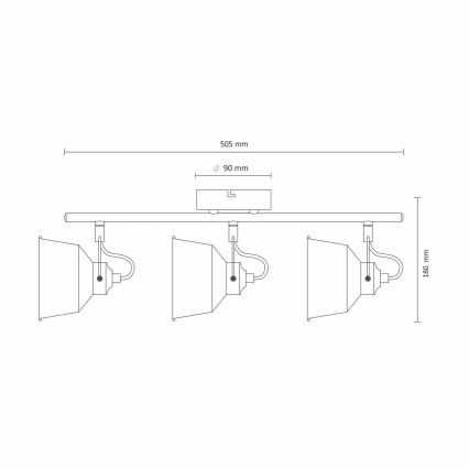 Lampa NIKO 3xE14/8W/230V