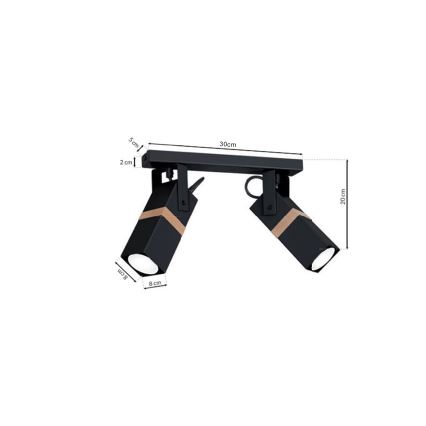 Lampa VIDAR 2xGU10/25W/230V