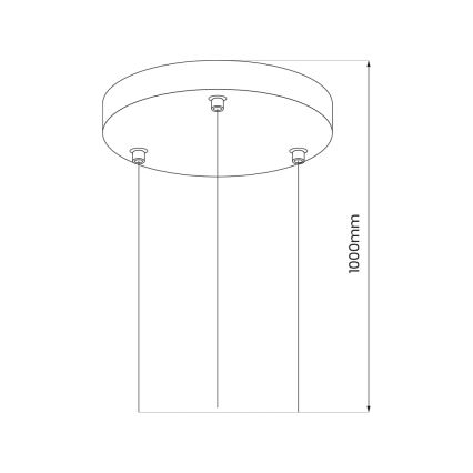 Lampu iekarināšanas sistēma MAQ 18W/24W/50W 1m melna