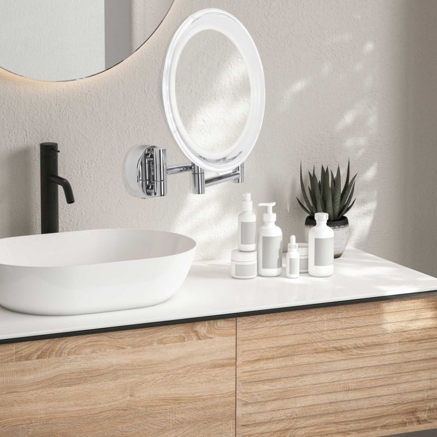 Lanaform - LED Sienas kosmētikas spogulis WALL LED/4xAAA