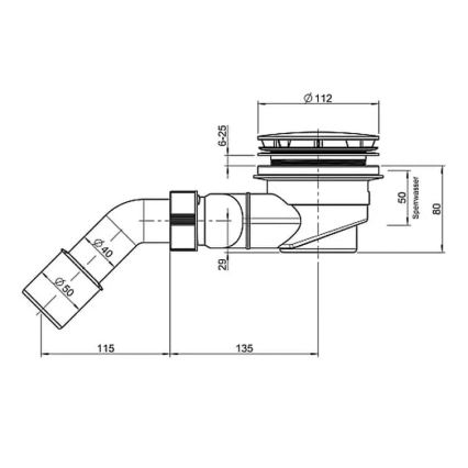 LAUFEN H2951270000001 - Sifons dušas paliktnim SOLUTIONS, plastmasa/balts