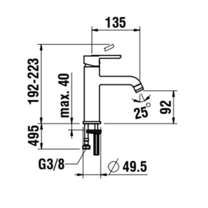 LAUFEN H3110810041201 - Izlietnes krāns LUA 19,2 cm spīdīgi hromēts