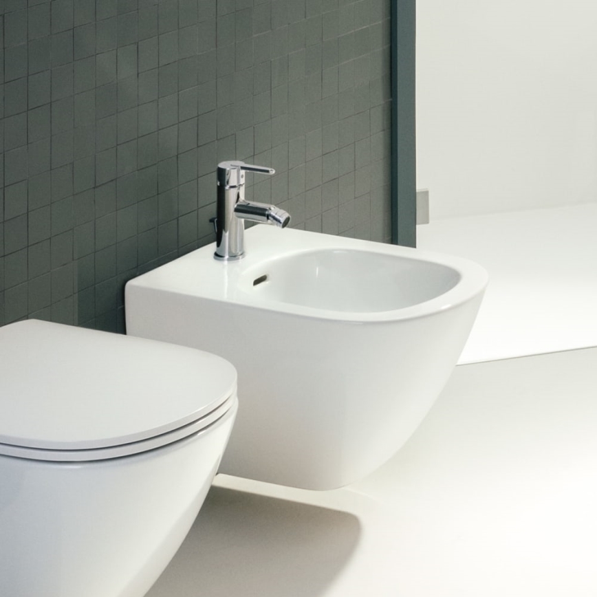 LAUFEN H3410810041141 - Bidē krāns + noteka ar pārplūdi LUA spīdīgi hromēts