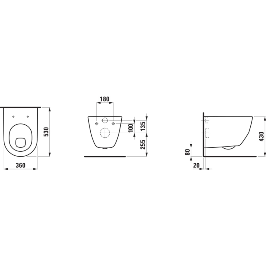 LAUFEN H8209590000001 - Pakarināmais WC PRO keramika/balta