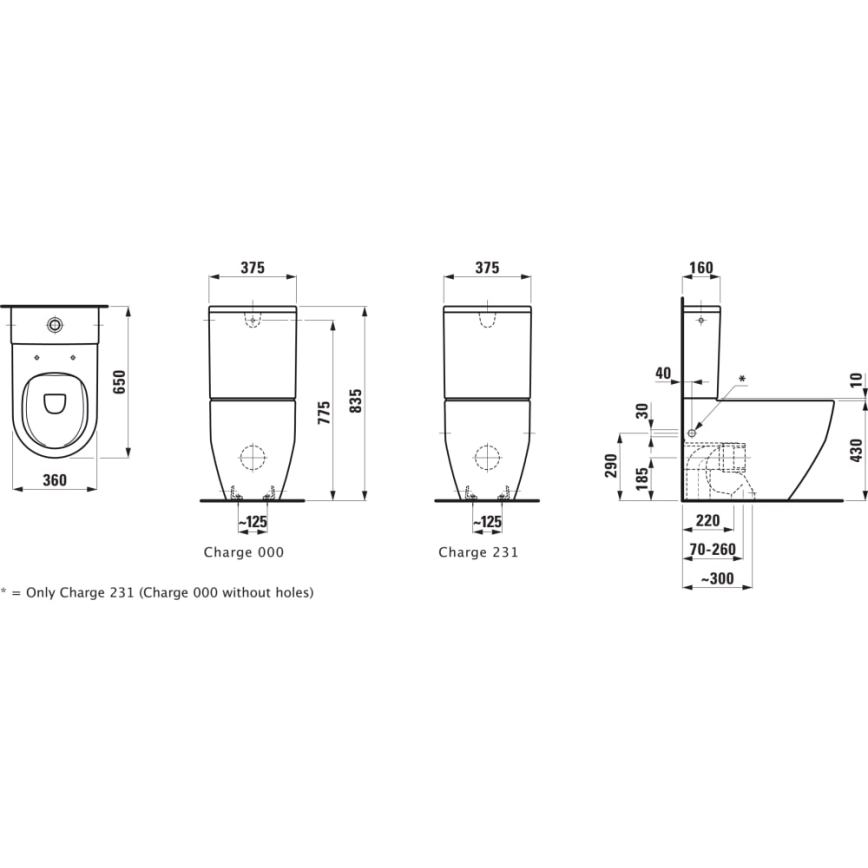 LAUFEN H8259624000001 - Tualetes pods PRO keramika/balta