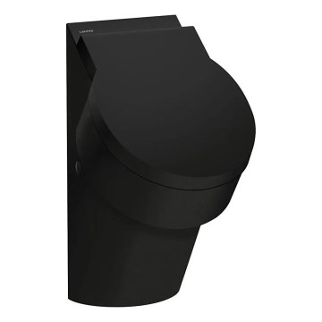 LAUFEN H8402817160001 - Pisuārs ar atverēm VAL vāciņam, aizmugures pievads, aizmugures izvads, keramika/matēta melna