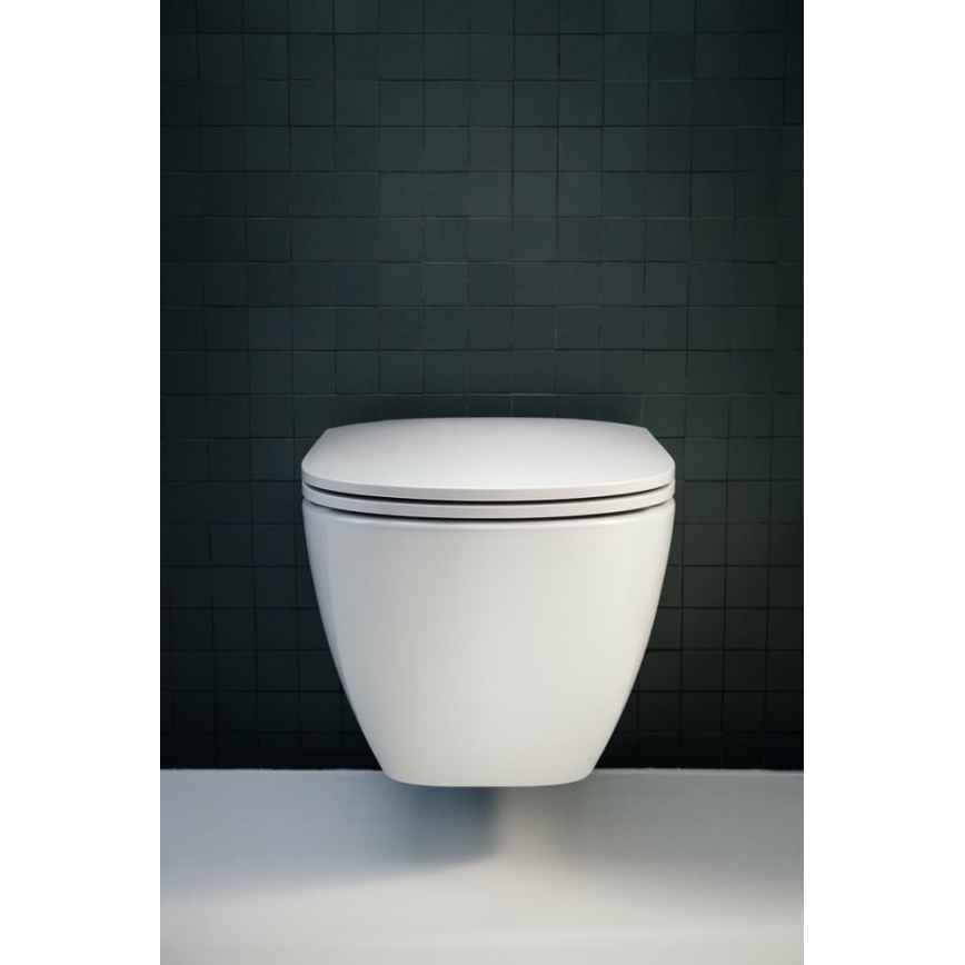 LAUFEN H8660800000001 - Karājošais WC LUA keramika/balta + tualetes sēdeklis SoftClose LUA duroplasts/balts