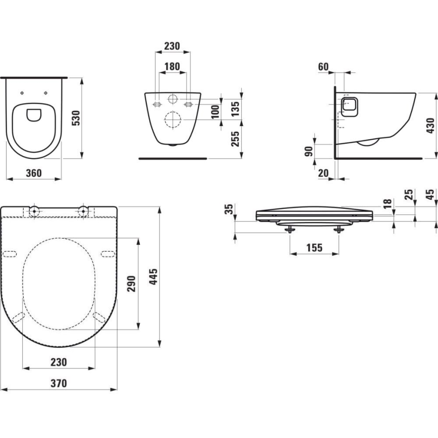 LAUFEN H8669540000001 - Karājamais WC PRO keramika/balta + tualetes sēdeklis SoftClose PRO duroplasts/balts