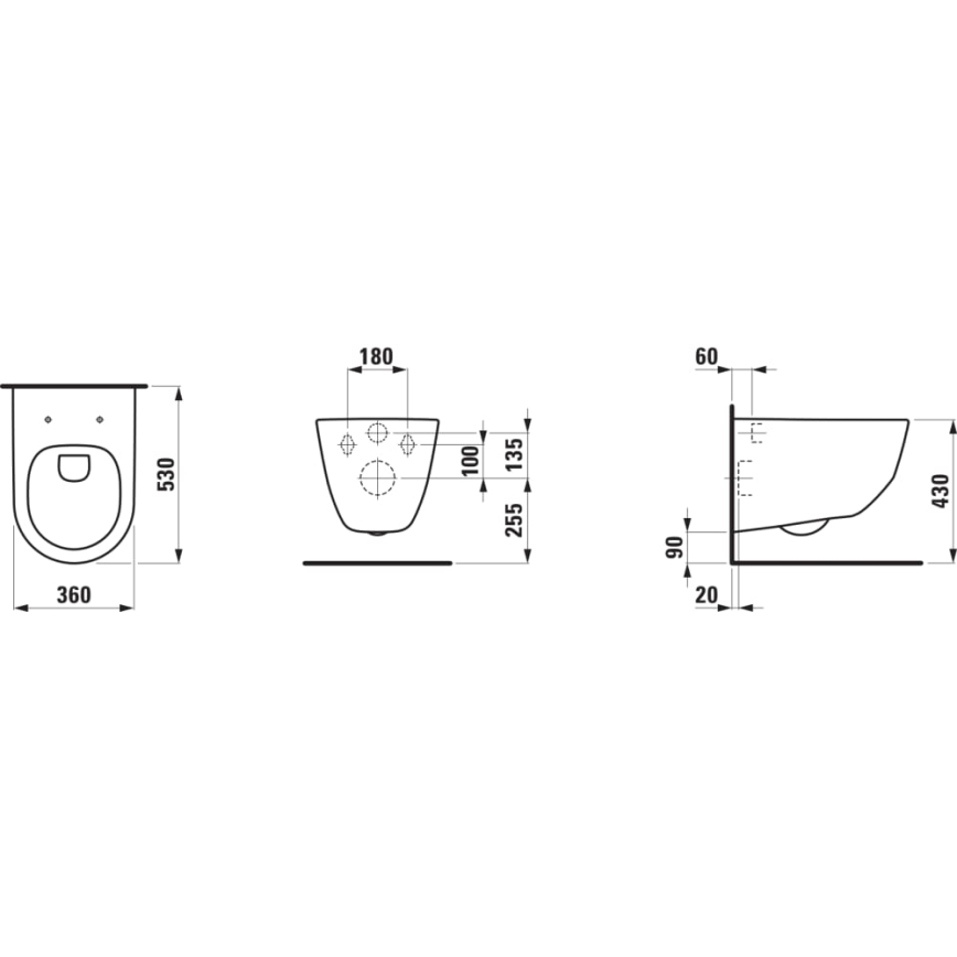 LAUFEN H8669570000001 - Karājamais WC PRO, keramika/balta + tualetes sēdekļa vāks SoftClose PRO, duroplasts/balts