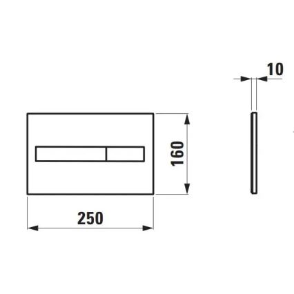 LAUFEN H8956610000001 - DUAL LIS skalošanas poga, balta