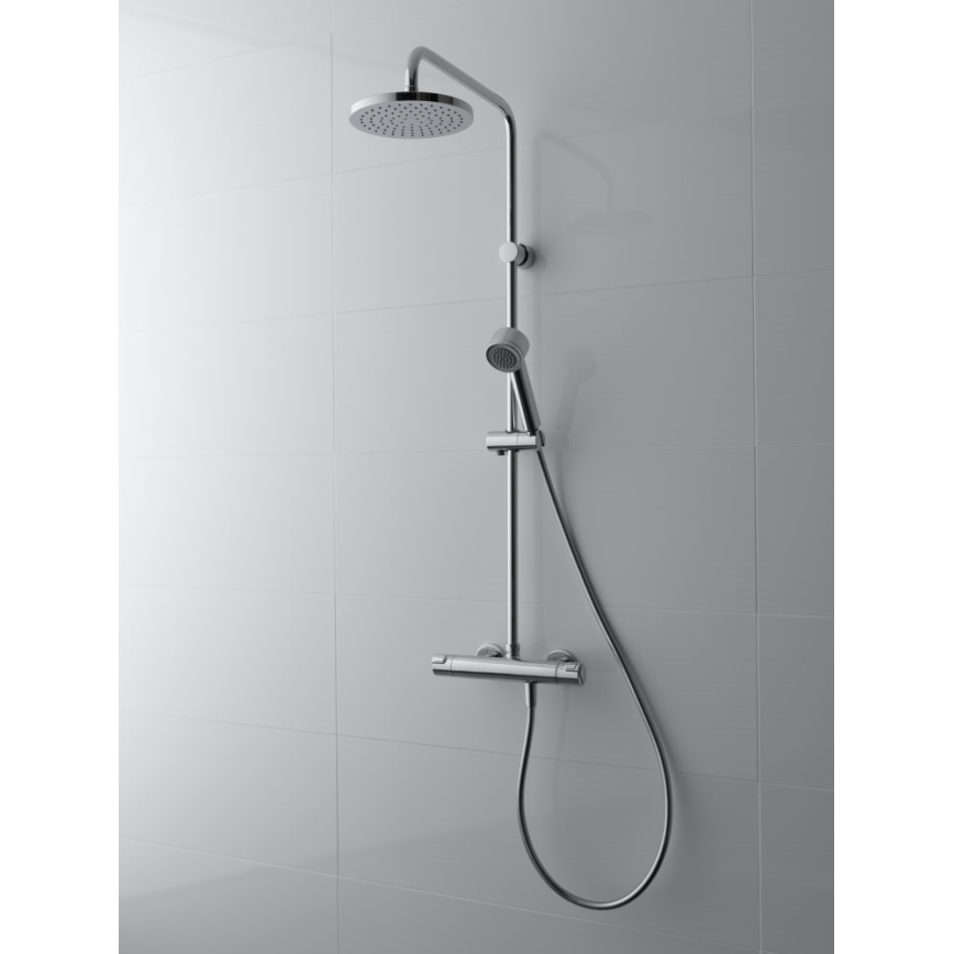 LAUFEN HF500957100600 - Dušas komplekts ar termostatisko krānu CITYPRO spīdīgi hromēts