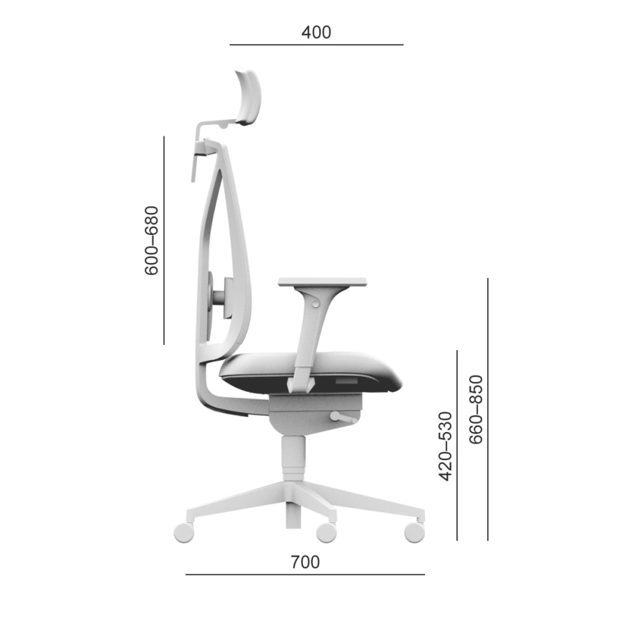 LD Seating - Biroja krēsls LEAF melns/zils