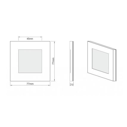 LDST AN-01-SZ-BZ9 - LED kāpņutelpas gaismeklis ANGEL 9xLED/1.2W/230V zelta 6500K