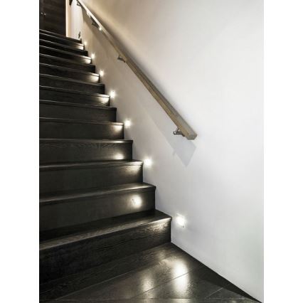 LDST DI-01-B-BZ12 - LED kāpņu gaismeklis DIANA LED/1,2W/230V balta 6500K