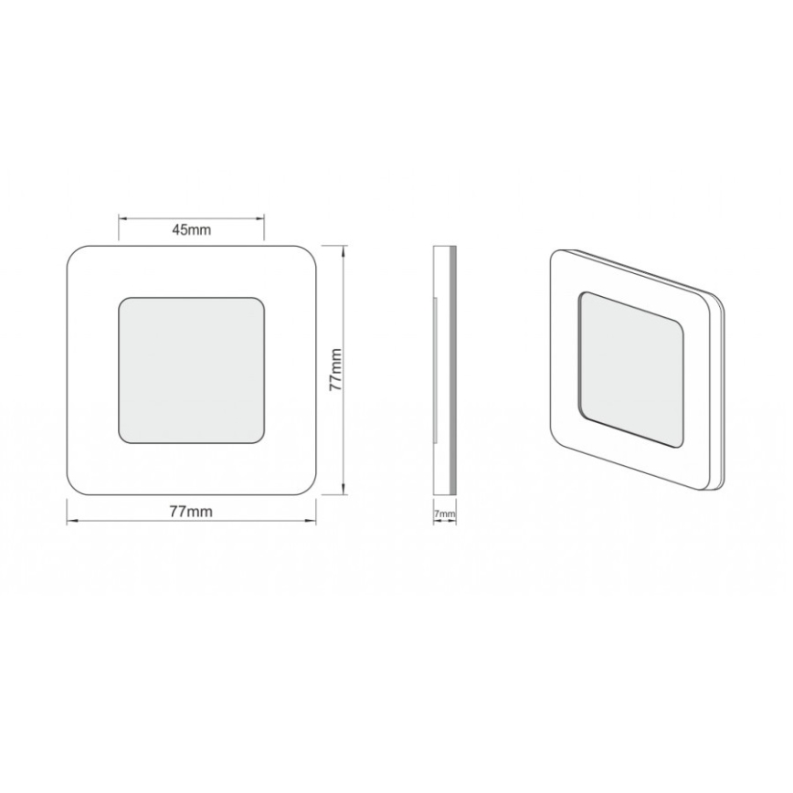 LDST DI-01-SS-BZ16 - LED kāpņutelpas gaismeklis DIANA 16xLED/1.2W/230V matēta hroma