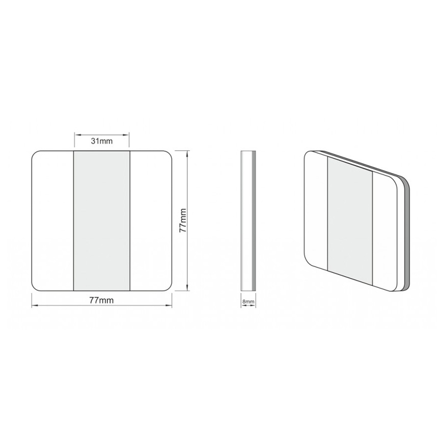 LDST DU-01-SZ-BC10 - Kāpņutelpas gaismeklis DUO 10xLED/1,2W/230V