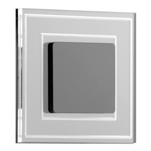 LDST KE-01-CB-BZ8 - LED kāpņutelpas gaismeklis KELLY 8xLED/1.2W/230V glancēts melns