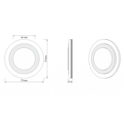 LDST LI-01-B-BZ8 - LED kāpņu telpas gaismeklis LILI 8xLED/1,2W/230V balta 6500K