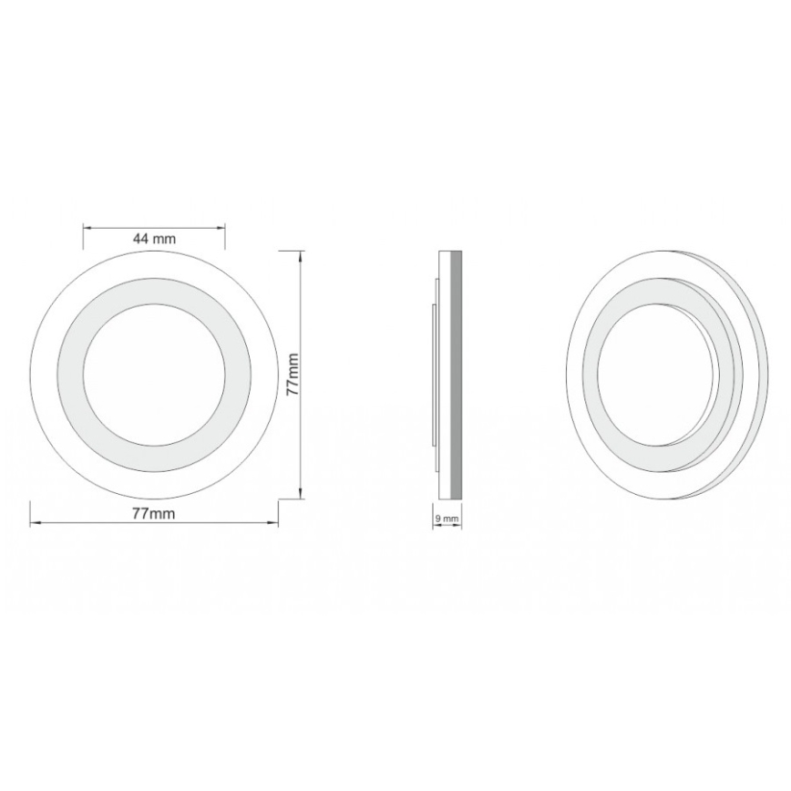 LDST LI-01-B-BZ8 - LED kāpņu telpas gaismeklis LILI 8xLED/1,2W/230V balta 6500K