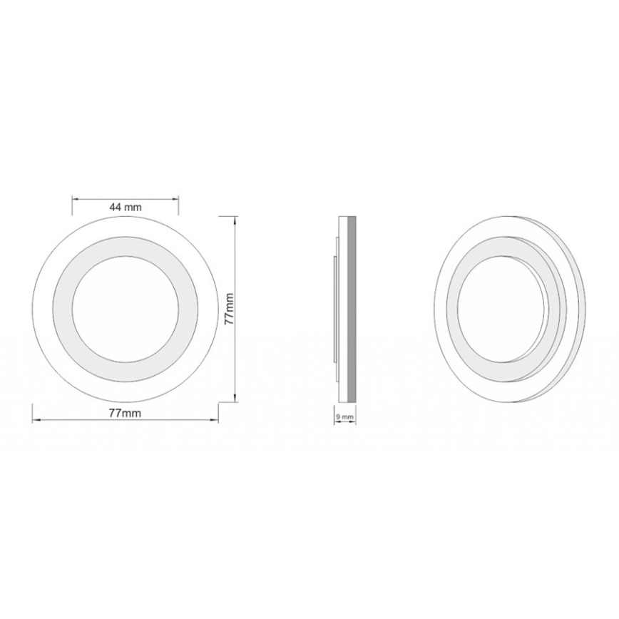 LDST LI-01-SS-BC8 - Kāpņu telpas lampa LILI 8xLED/1.2W/230V
