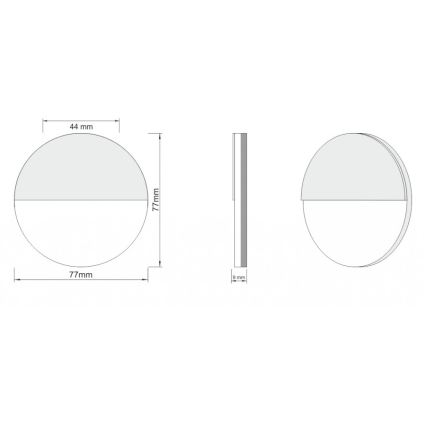 LDST RO-01-CB-BZ4 - LED kāpņu telpas gaismeklis ROBIN 4xLED/1,2W/230V glancēts melns