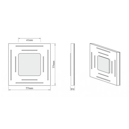 LDST SP-01-SC-BC8 - Kāpņu telpas gaismeklis SPACE 8xLED/1,2W/230V