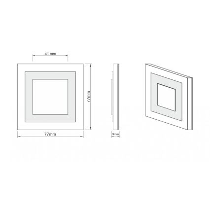 LDST SU-01-SZ-BC8 - LED kāpņu telpas gaismeklis SUNNY 8xLED/1,2W/230V zelta 3500K