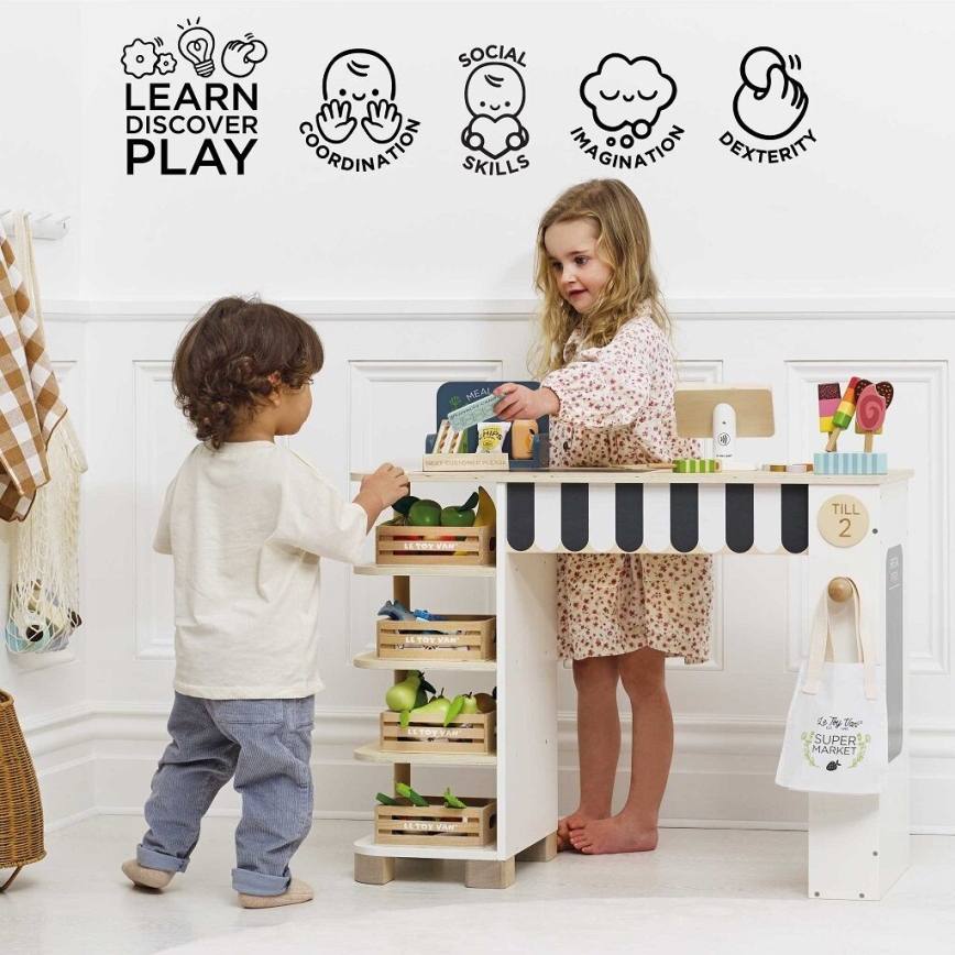 Le Toy Van - Pārdošanas stends ar kases aparātu un piederumiem
