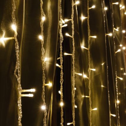 LED aizkars ESTELLA 47xLED/8 režīmi 3,5 m silti balta