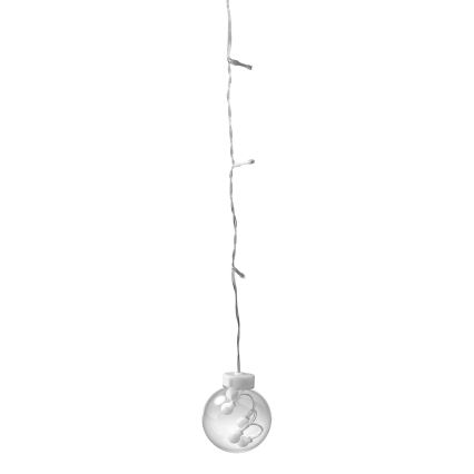 LED aizkars WISH BALLS, 108 LED, 8 režīmi, 4,5 m, silti balta
