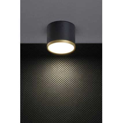 LED akcenta gaismeklis TUBA LED/9W/230V melns/zelts