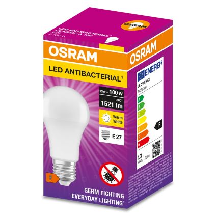 LED Antibakteriāla spuldze A100 E27/13W/230V 2700K - Osram