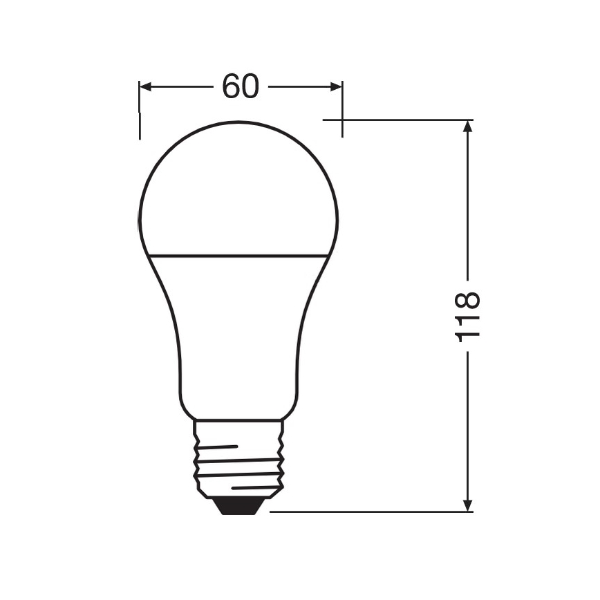 LED Antibakteriāla spuldze A100 E27/13W/230V 6500K - Osram