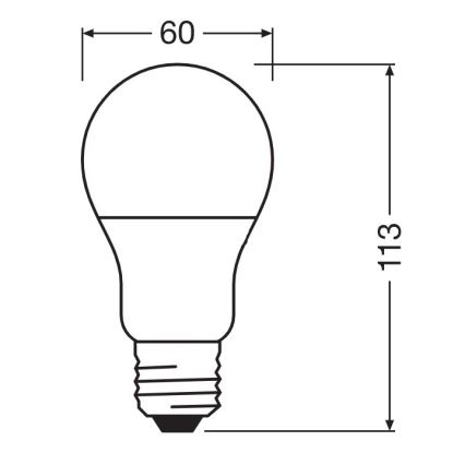 LED Antibakteriāla spuldze A60 E27/8,5W/230V 2700K - Osram