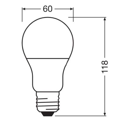 LED Antibakteriāla spuldze A75 E27/10W/230V 2700K - Osram