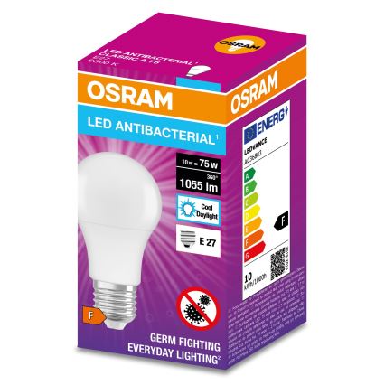 LED Antibakteriāla spuldze A75 E27/10W/230V 6500K - Osram