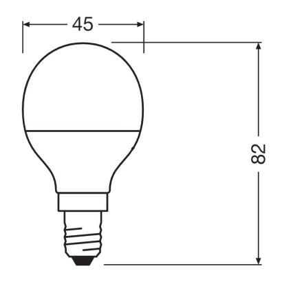 LED Antibakteriāla spuldze P40 E14/4,9W/230V 2700K - Osram