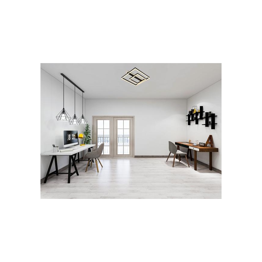 LED aptumšināms griestu gaismeklis LED/95W/230V 3000-6500K + tālvadības pults