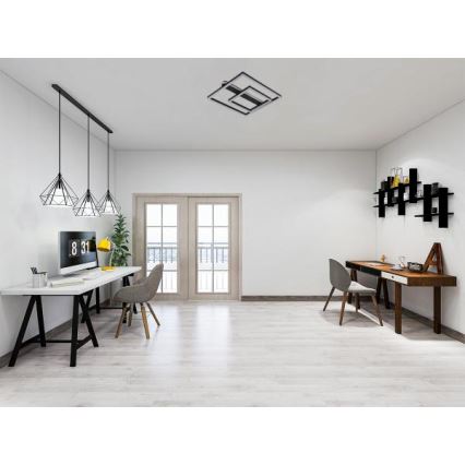 LED aptumšināms griestu gaismeklis LED/95W/230V 3000-6500K + tālvadības pults