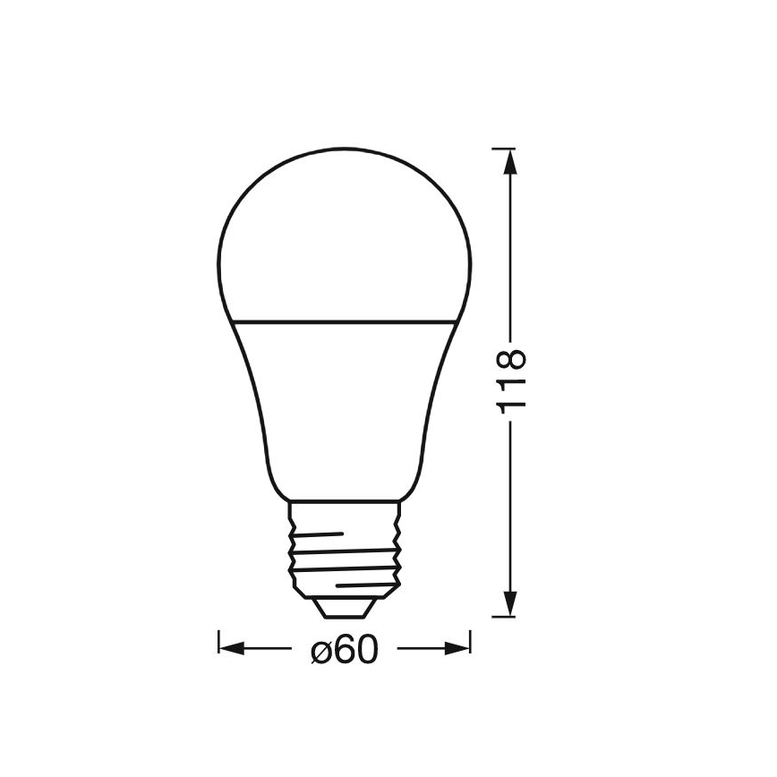 LED Aptumšojama antibakteriāla spuldze A40 E27/9W/230V Wi-Fi - Ledvance