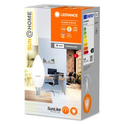 LED Aptumšojama antibakteriāla spuldze B40 E14/4,9W/230V Wi-Fi - Ledvance