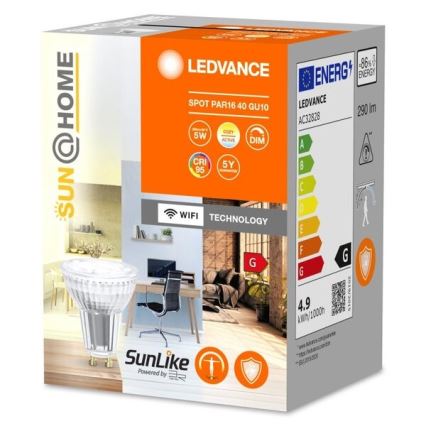 LED Aptumšojama antibakteriāla spuldze PAR16 GU10/4,9W/230V Wi-Fi - Ledvance