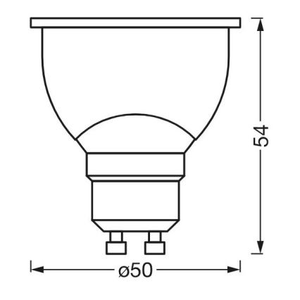 LED Aptumšojama antibakteriāla spuldze PAR16 GU10/4,9W/230V Wi-Fi - Ledvance