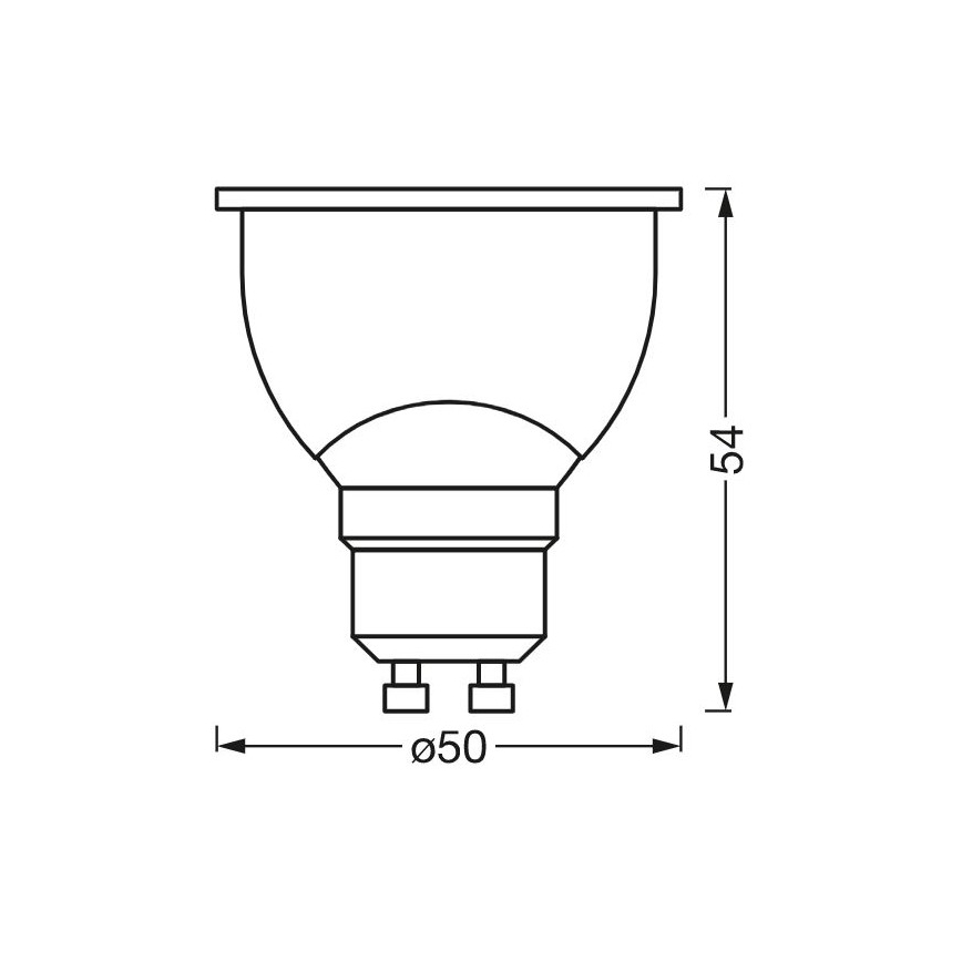 LED Aptumšojama antibakteriāla spuldze PAR16 GU10/4,9W/230V Wi-Fi - Ledvance